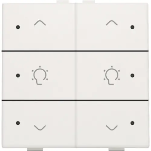 Niko 101-52046 dimbediening 2-voudig met LED en symbool voor Niko Home Control white