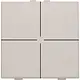 Niko 102-51004 drukknop 4-voudig voor Niko Home Control light grey
