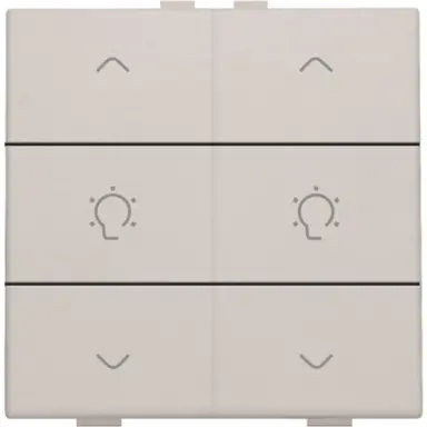 Niko 102-51046 dimbediening 2-voudig met symbool voor Niko Home Control light grey