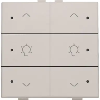 Niko 102-52046 dimbediening 2-voudig met LED en symbool voor Niko Home Control light grey