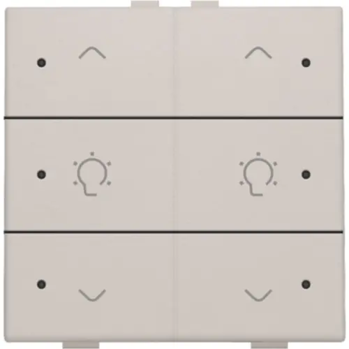 Niko 102-52046 dimbediening 2-voudig met LED en symbool voor Niko Home Control light grey