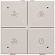Niko 102-52054 ventilatiebediening met LED voor Niko Home Control light grey