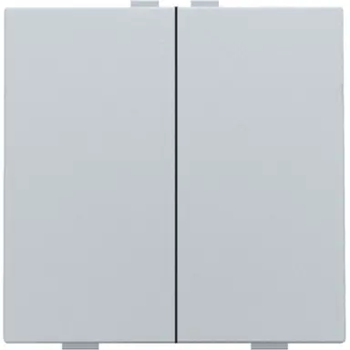 Niko 121-51002 drukknop 2-voudig voor Niko Home Control sterling coated