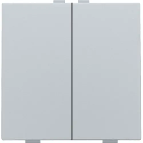 Niko 121-51002 drukknop 2-voudig voor Niko Home Control sterling coated