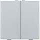 Niko 121-51002 drukknop 2-voudig voor Niko Home Control sterling coated
