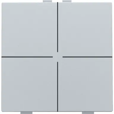 Niko 121-51004 drukknop 4-voudig voor Niko Home Control sterling coated