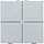 Niko 121-51004 drukknop 4-voudig voor Niko Home Control sterling coated