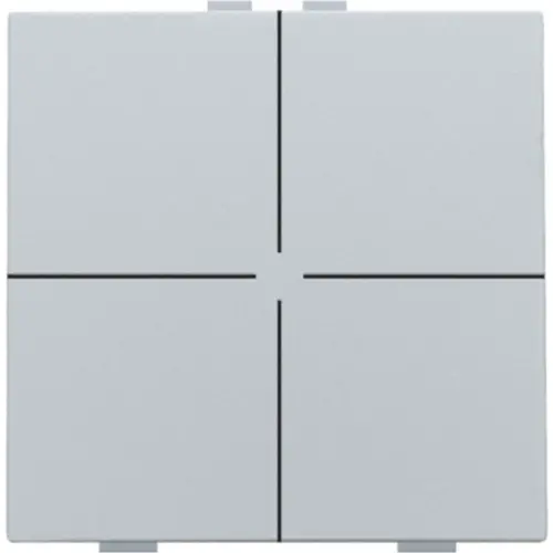 Niko 121-51004 drukknop 4-voudig voor Niko Home Control sterling coated