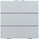 Niko 121-51006 drukknop 6-voudig voor Niko Home Control sterling coated