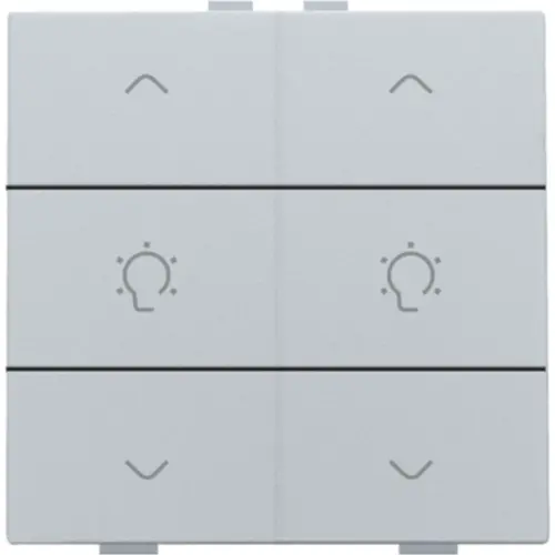 Niko 121-51046 dimbediening 2-voudig met symbool voor Niko Home Control sterling coated
