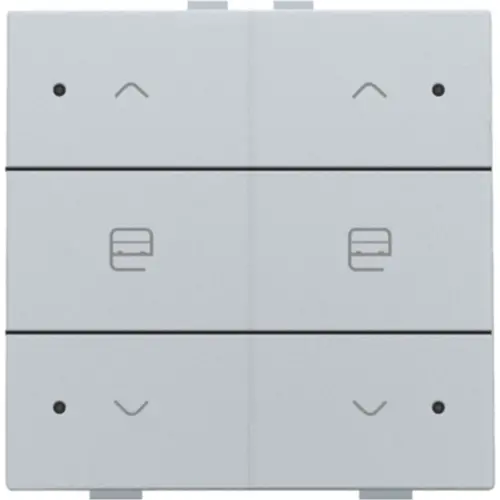 Niko 121-52036 jaloeziebediening 2-voudig met LED voor Niko Home Control sterling coated