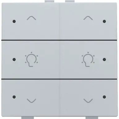 Niko 121-52046 dimbediening 2-voudig met LED en symbool voor Niko Home Control sterling coated