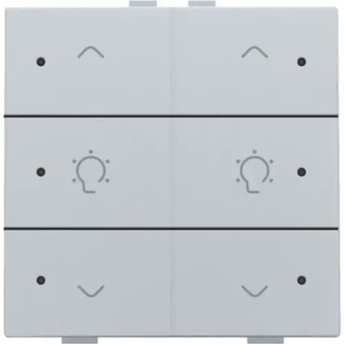 Niko 121-52046 dimbediening 2-voudig met LED en symbool voor Niko Home Control sterling coated
