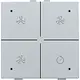Niko 121-52054 ventilatiebediening met LED voor Niko Home Control sterling coated