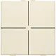 Niko 100-51004 drukknop 4-voudig voor Niko Home Control cream