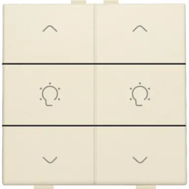 Niko 100-51046 dimbediening 2-voudig met symbool voor Niko Home Control cream