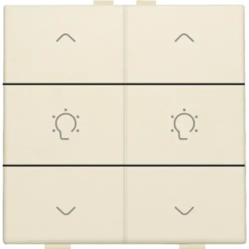 Niko 100-51046 dimbediening 2-voudig met symbool voor Niko Home Control cream