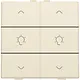 Niko 100-51046 dimbediening 2-voudig met symbool voor Niko Home Control cream