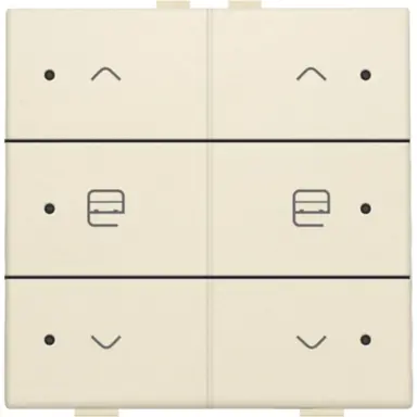 Niko 100-52036 jaloeziebediening 2-voudig met LED voor Niko Home Control cream