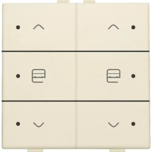 Niko 100-52036 jaloeziebediening 2-voudig met LED voor Niko Home Control cream