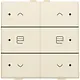 Niko 100-52036 jaloeziebediening 2-voudig met LED voor Niko Home Control cream