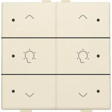 Niko 100-52046 dimbediening 2-voudig met LED en symbool voor Niko Home Control cream