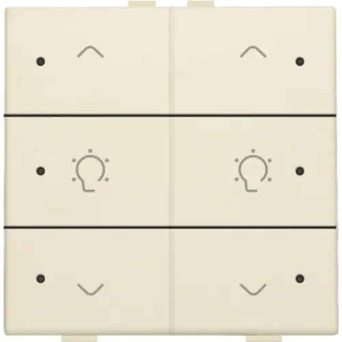 Niko 100-52046 dimbediening 2-voudig met LED en symbool voor Niko Home Control cream