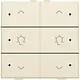 Niko 100-52046 dimbediening 2-voudig met LED en symbool voor Niko Home Control cream