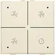 Niko 100-52054 ventilatiebediening met LED voor Niko Home Control cream