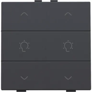 Niko 122-51046 dimbediening 2-voudig met symbool voor Niko Home Control anthracite coated