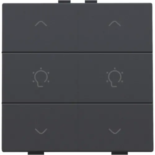 Niko 122-51046 dimbediening 2-voudig met symbool voor Niko Home Control anthracite coated