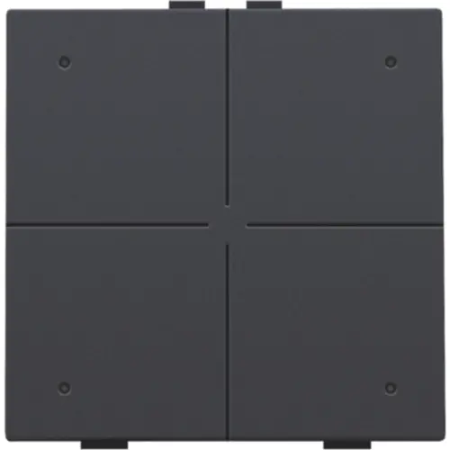 Niko 122-52004 drukknop 4-voudig met LED voor Niko Home Control anthracite