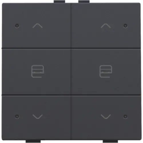 Niko 122-52036 jaloeziebediening 2-voudig met LED voor Niko Home Control anthracite coated
