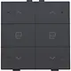 Niko 122-52036 jaloeziebediening 2-voudig met LED voor Niko Home Control anthracite coated