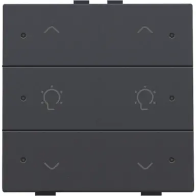 Niko 122-52046 dimbediening 2-voudig met LED en symbool voor Niko Home Control anthracite coated