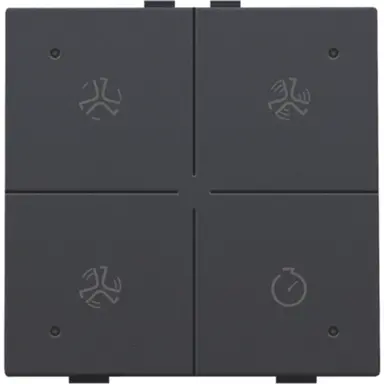 Niko 122-52054 ventilatiebediening met LED voor Niko Home Control anthracite coated