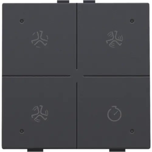 Niko 122-52054 ventilatiebediening met LED voor Niko Home Control anthracite coated