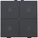 Niko 122-52054 ventilatiebediening met LED voor Niko Home Control anthracite coated