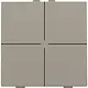 Niko 123-51004 drukknop 4-voudig voor Niko Home Control bronze coated