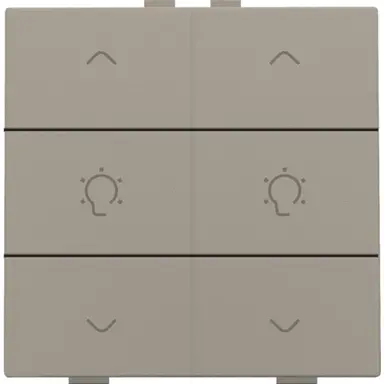 Niko 123-51046 dimbediening 2-voudig met symbool voor Niko Home Control bronze coated