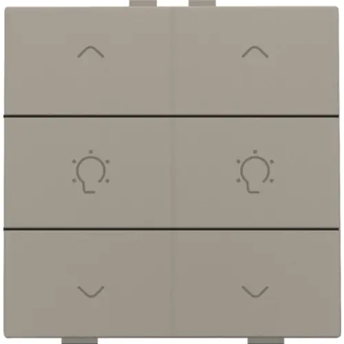 Niko 123-51046 dimbediening 2-voudig met symbool voor Niko Home Control bronze coated