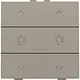 Niko 123-51046 dimbediening 2-voudig met symbool voor Niko Home Control bronze coated