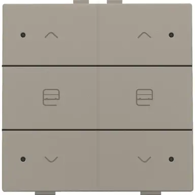 Niko 123-52036 jaloeziebediening 2-voudig met LED voor Niko Home Control bronze coated