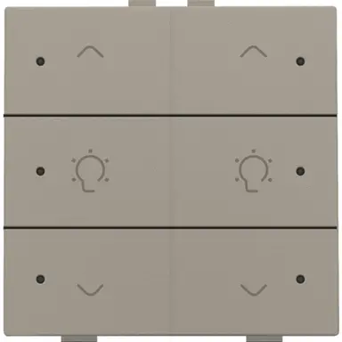Niko 123-52046 dimbediening 2-voudig met LED en symbool voor Niko Home Control bronze coated