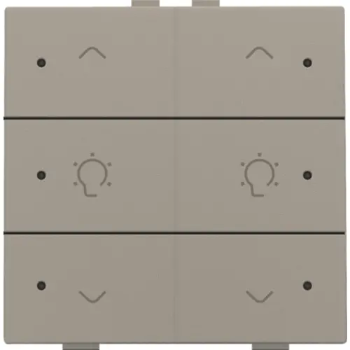 Niko 123-52046 dimbediening 2-voudig met LED en symbool voor Niko Home Control bronze coated