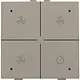 Niko 123-52054 ventilatiebediening met LED voor Niko Home Control bronze coated