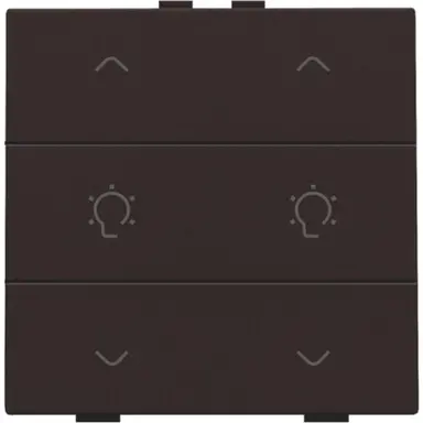 Niko 124-51046 dimbediening 2-voudig met symbool voor Niko Home Control dark brown coated