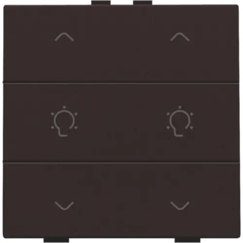 Niko 124-51046 dimbediening 2-voudig met symbool voor Niko Home Control dark brown coated