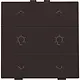 Niko 124-51046 dimbediening 2-voudig met symbool voor Niko Home Control dark brown coated