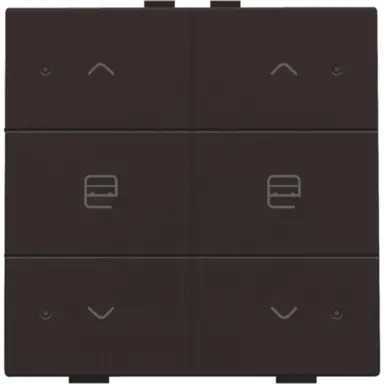 Niko 124-52036 jaloeziebediening 2-voudig met LED voor Niko Home Control dark brown coated